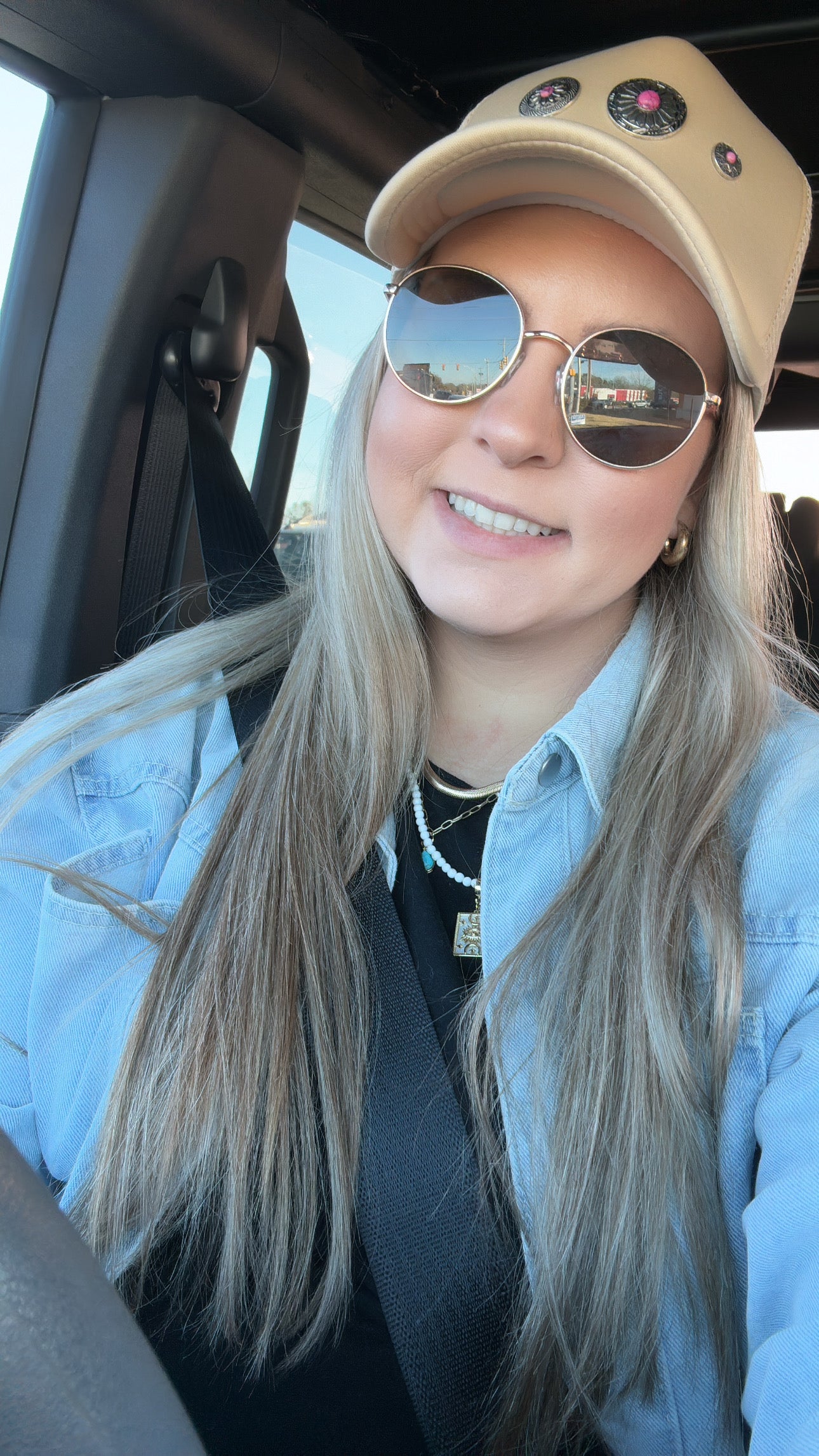 Tan Western Chic Trucker Hat