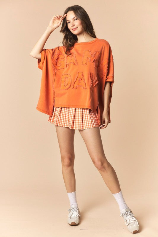 Burnt Orange Game Day French Terry Top