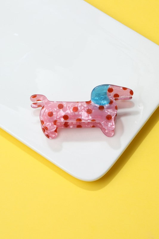 Polka Dot Dog Hair Clip