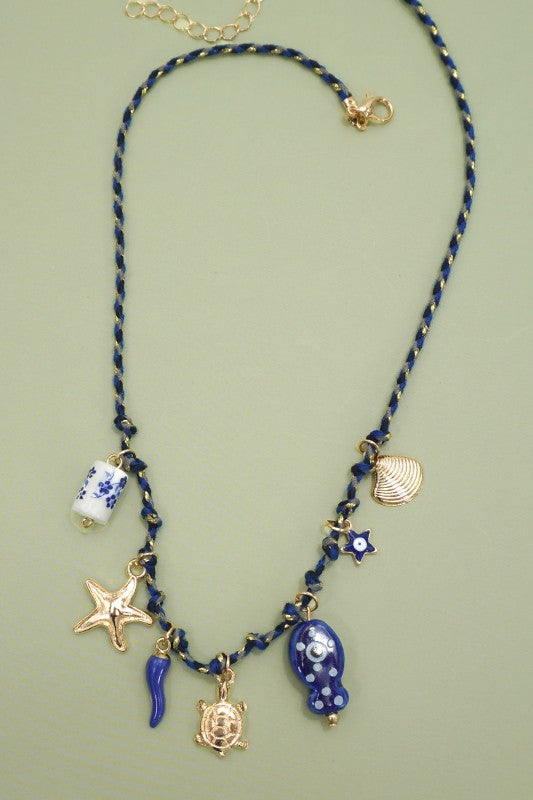 Summer Goals Corded Charm Necklace