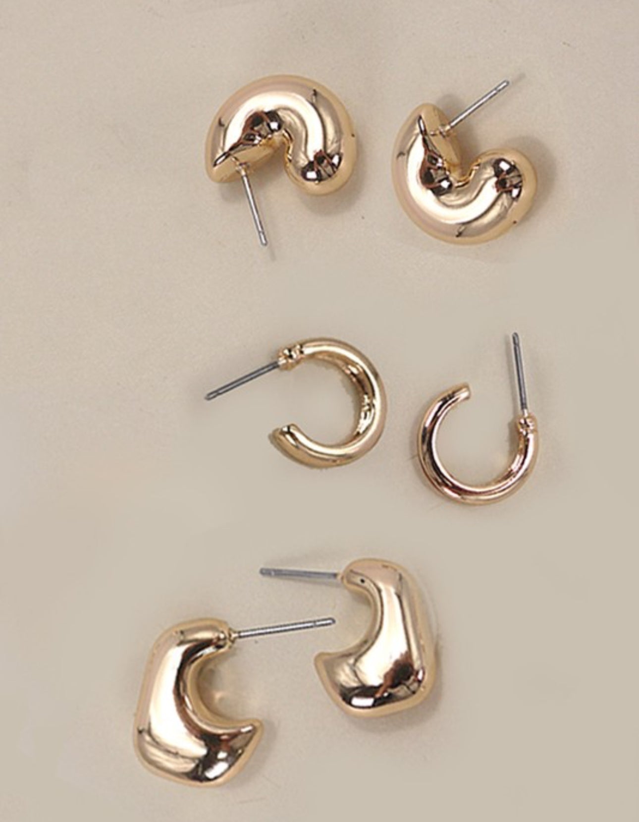 Bubble Basics Huggie Earrings Trio