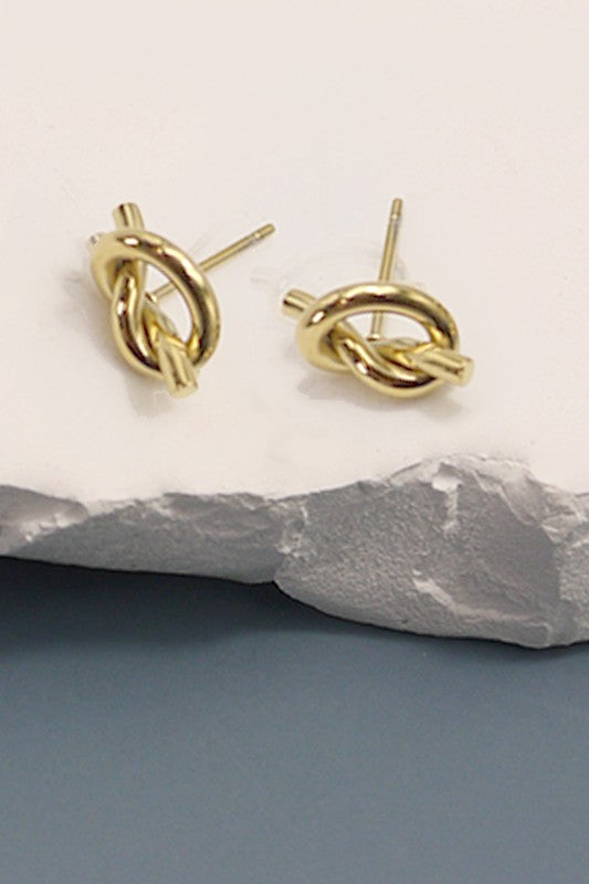 Tie the Knot Tarnish Free Stud Earrings