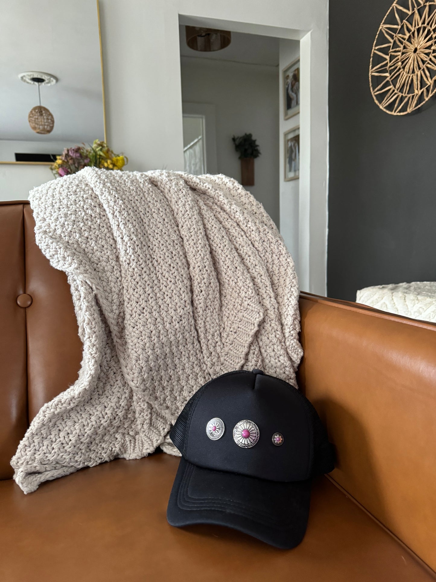 Black Western Chic Trucker Hat