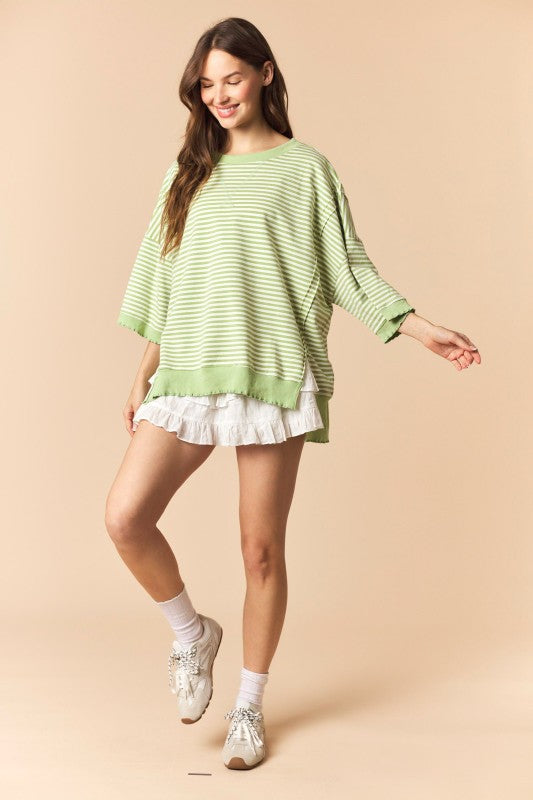 Green Lettuce Edge Top