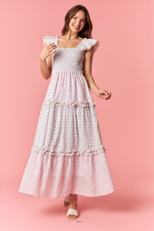 Smocked Tiered Whimsy Maxi Dress