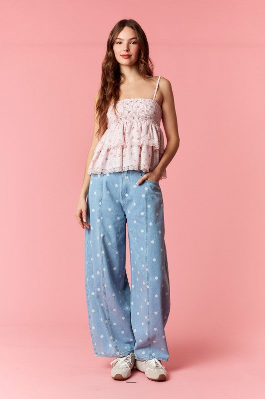 Whimsy Floral Lace Tank Top