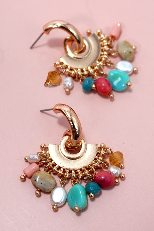 Bold and beaded earrings