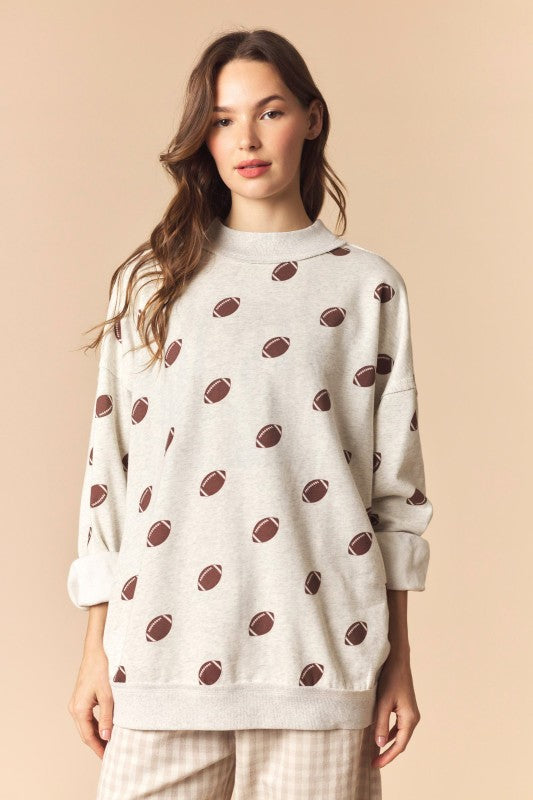 Reversible Game Day Mock Neck Sweatshirt