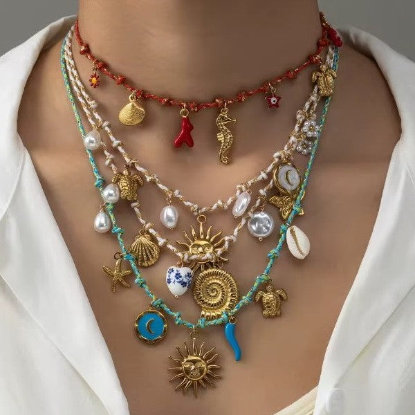 Summer Goals Corded Charm Necklace