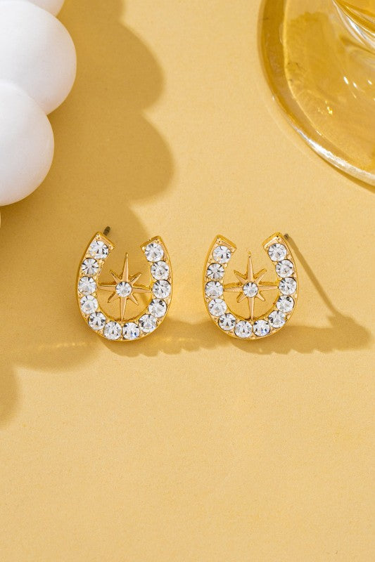 Rhinestone Rodeo Stud Earrings