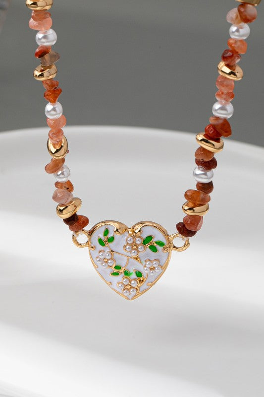 Truly in Love Beaded Pendant Necklace