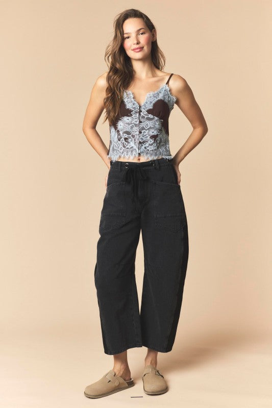 Gone for the Night Lace Tank