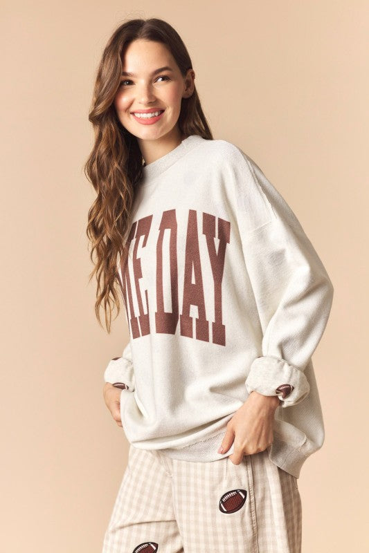 Reversible Game Day Mock Neck Sweatshirt