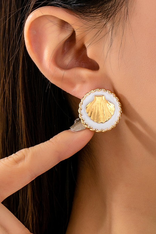 Ready for Vacay Shell Stud Earrings
