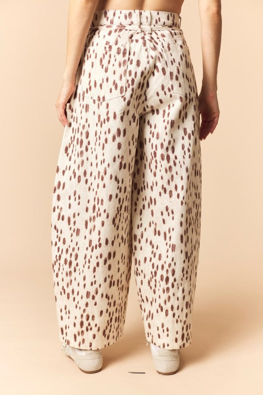 Gone Wild Belted Barrel Jeans