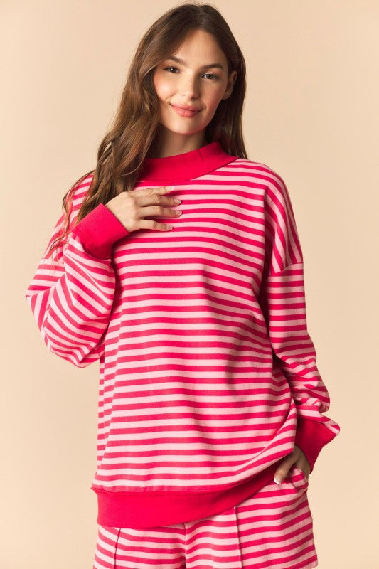 Candy Land Mock Neck Sweatshirt and Shorts Set