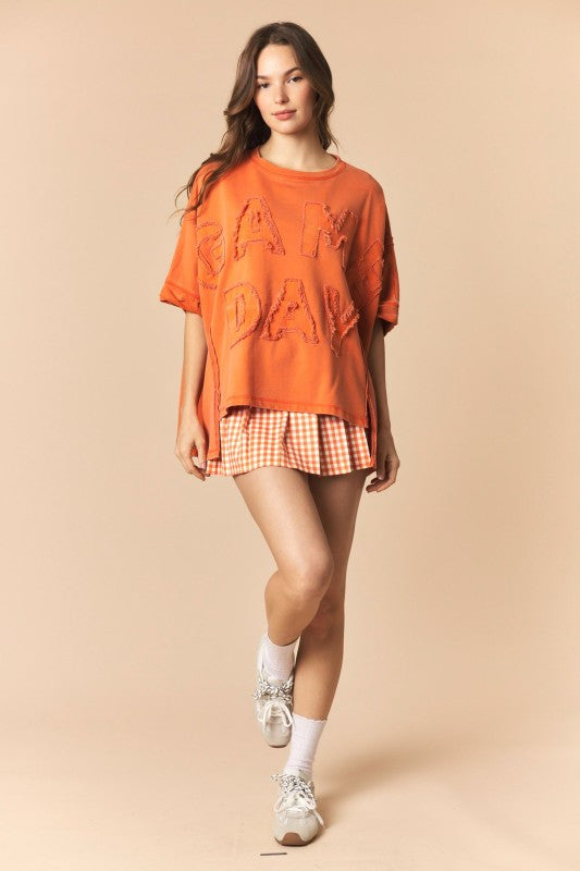 Burnt Orange Game Day French Terry Top