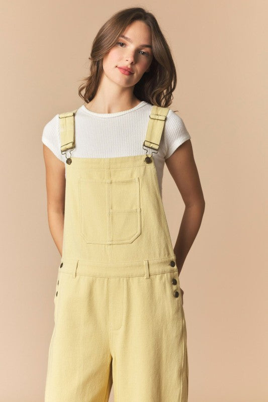 Mineral Washed Barrel Jean Overalls