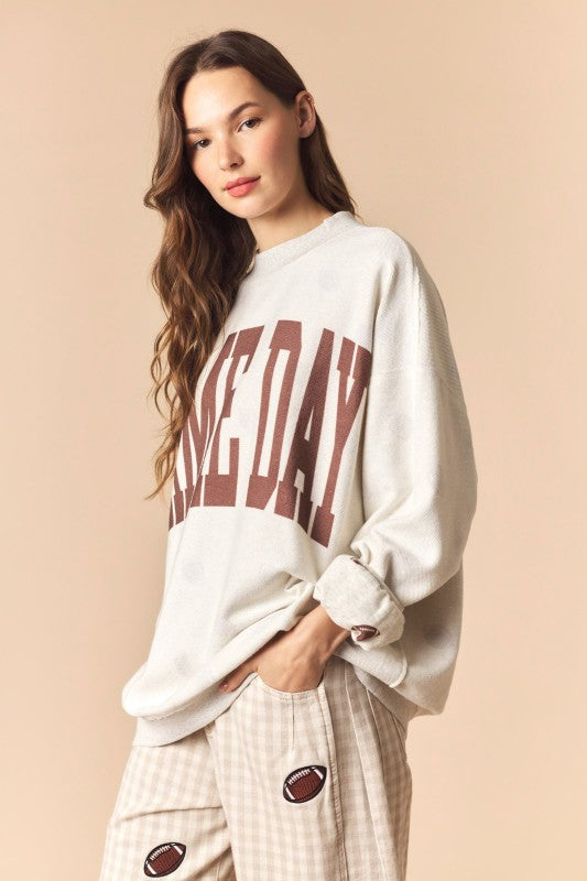 Reversible Game Day Mock Neck Sweatshirt