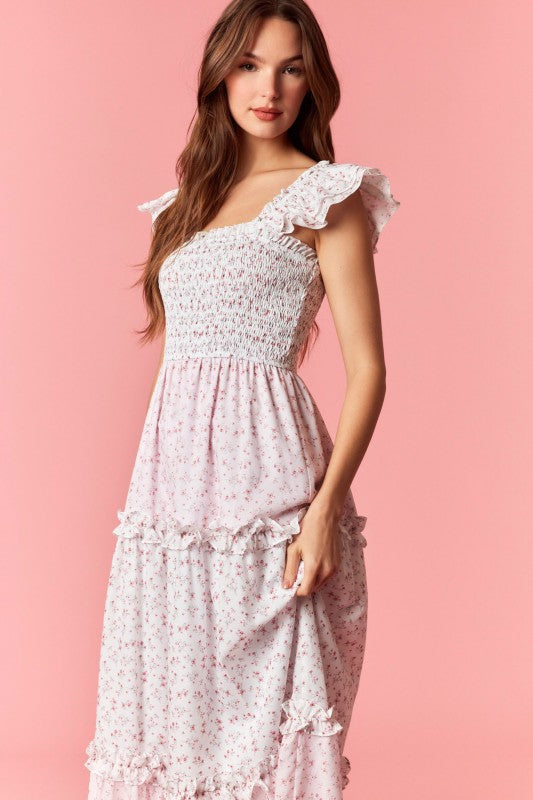 Smocked Tiered Whimsy Maxi Dress