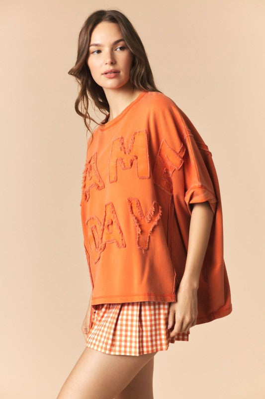 Burnt Orange Game Day French Terry Top
