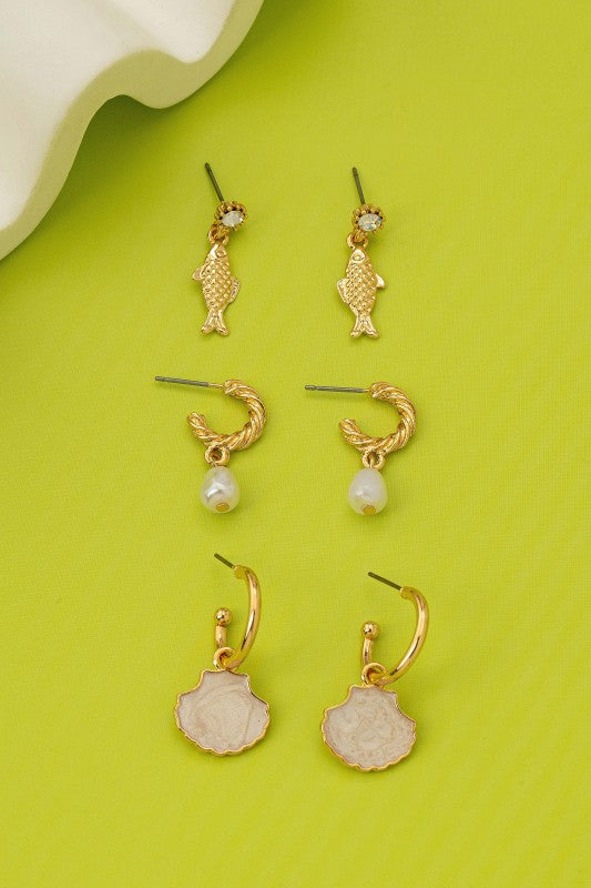 Meet Me at the Marina Earring Trio