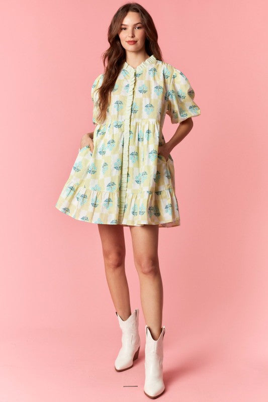 Spring Frills Mini Dress