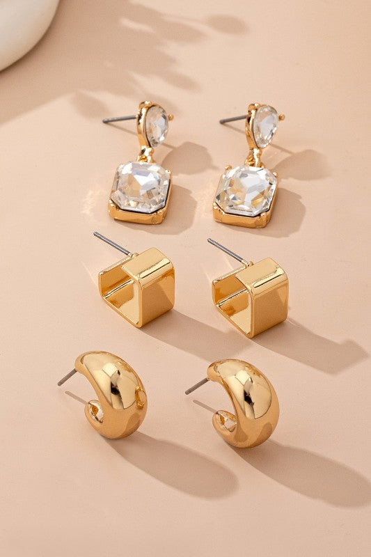 All the essentials trio earring set