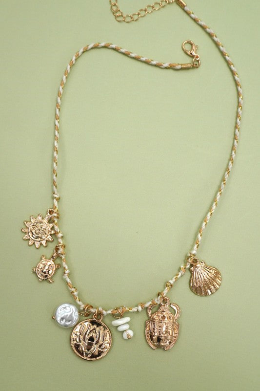 Summer Goals Corded Charm Necklace
