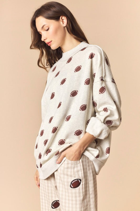 Reversible Game Day Mock Neck Sweatshirt
