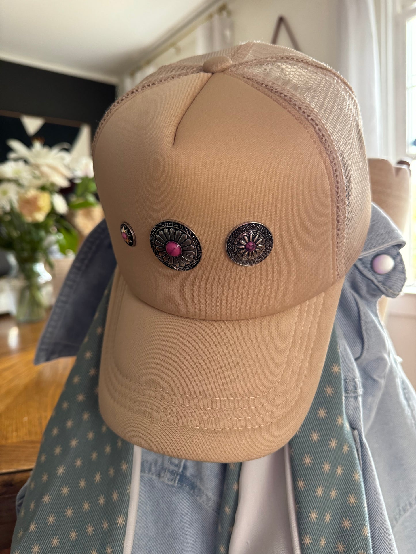 Tan Western Chic Trucker Hat