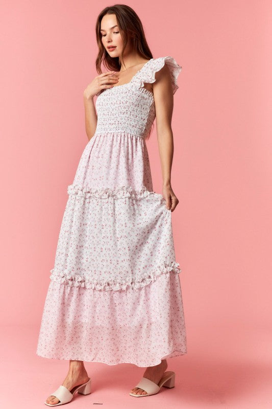 Smocked Tiered Whimsy Maxi Dress