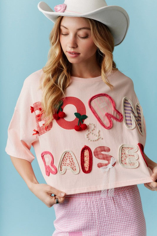 Born & raised cropped tee