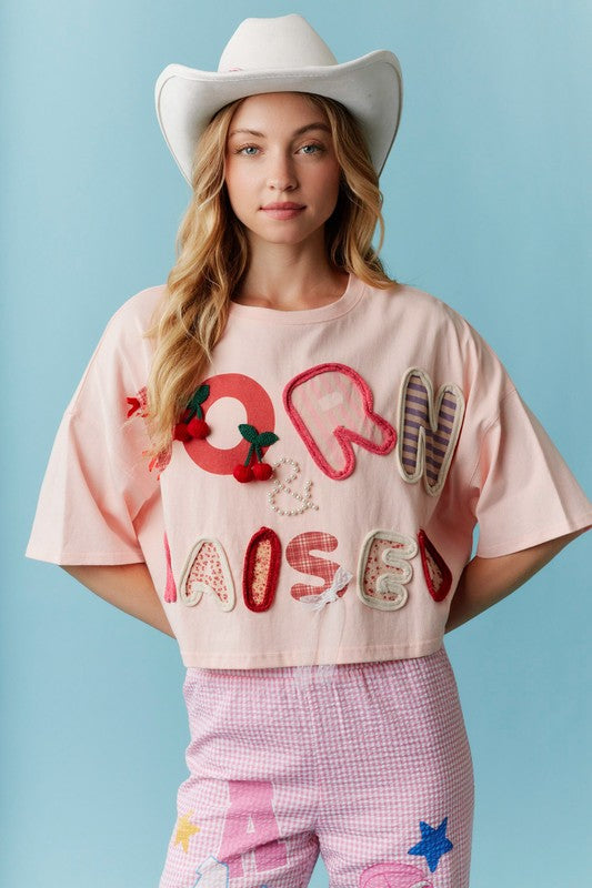 Born & raised cropped tee