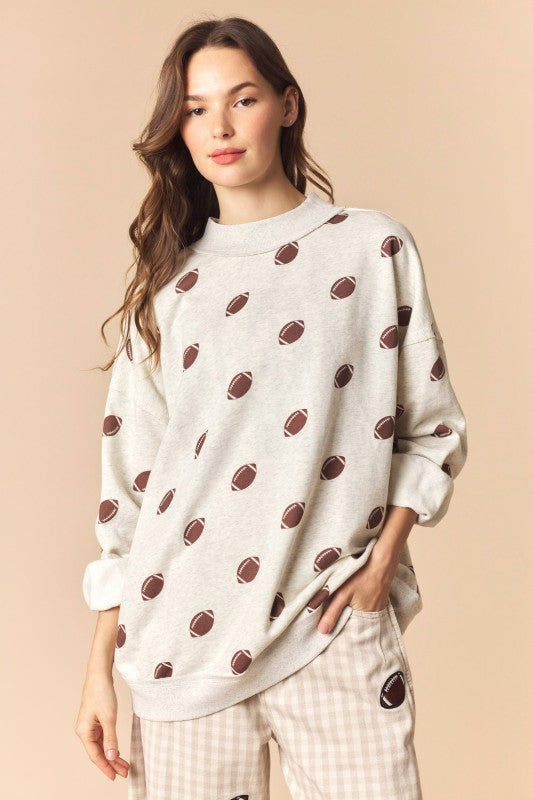 Reversible Game Day Mock Neck Sweatshirt