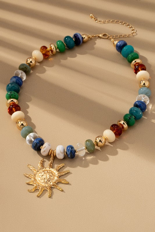 Sun and Soul Beaded Necklace