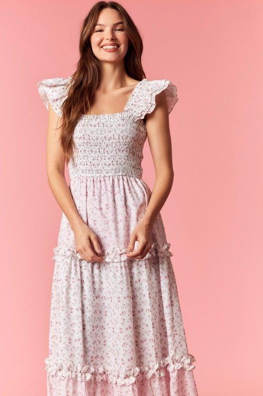 Smocked Tiered Whimsy Maxi Dress