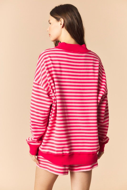 Candy Land Mock Neck Sweatshirt and Shorts Set