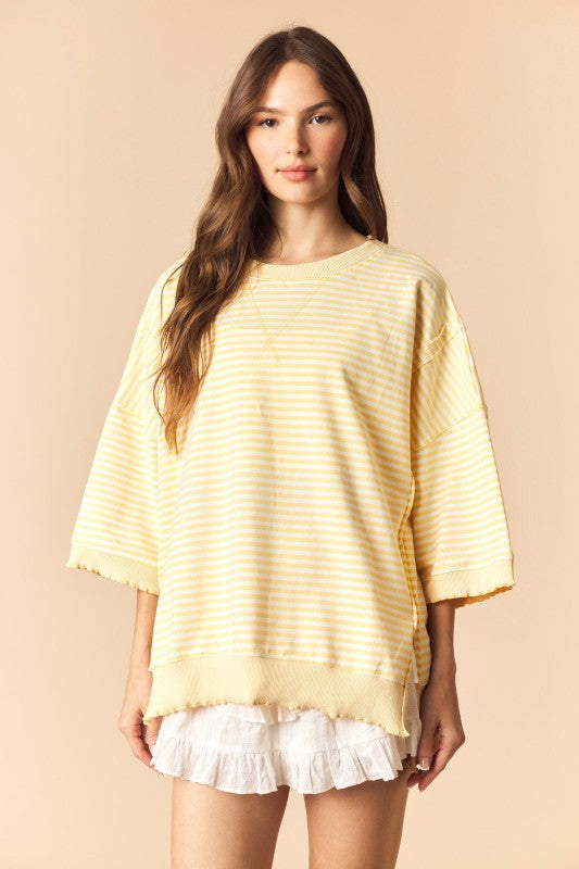 Yellow Lettuce Edge Top