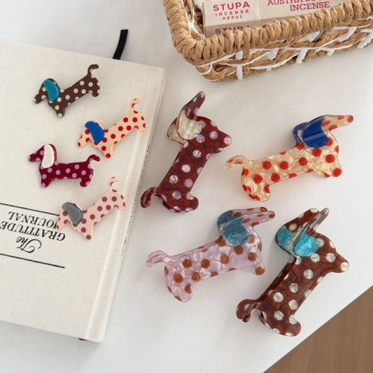Polka Dot Dog Hair Clip