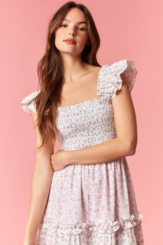 Smocked Tiered Whimsy Maxi Dress