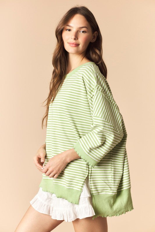 Green Lettuce Edge Top