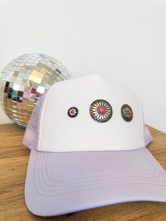 Lilac Western Chic Trucker Hat